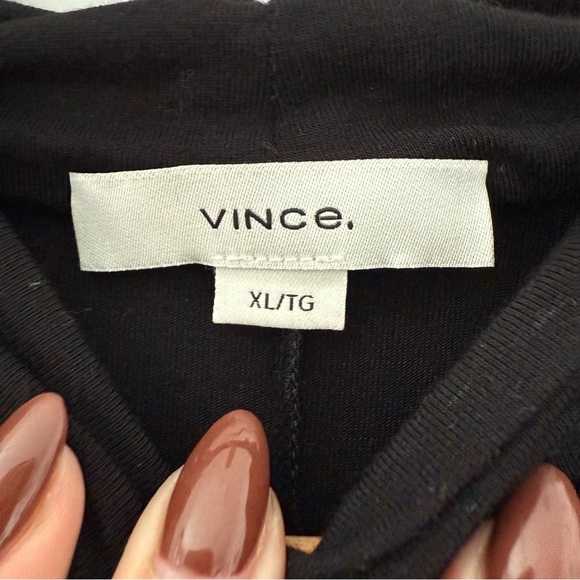 Vince black mock neck gathered waist sleeveless jersey midi dress - XL NWT - Picture 4 of 6